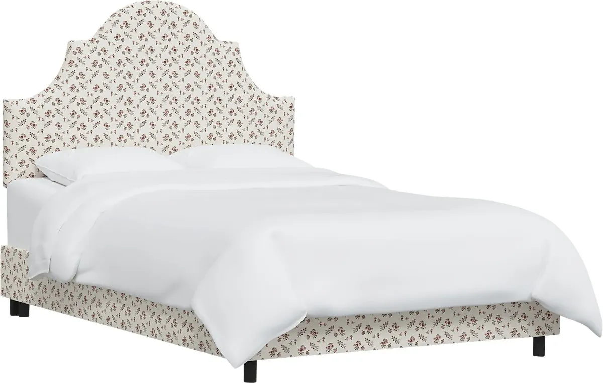 Barn Chic Beige Queen Upholstered Bed