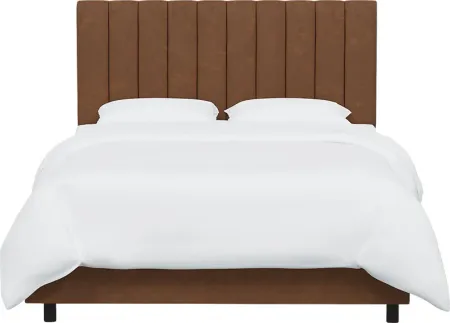 Rustic Saddle I Brown Queen Upholstered Bed