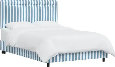 Nautical Blues Blue Queen Upholstered Bed