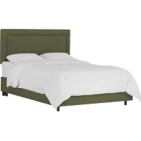 Sweet Plains Green Queen Upholstered Bed