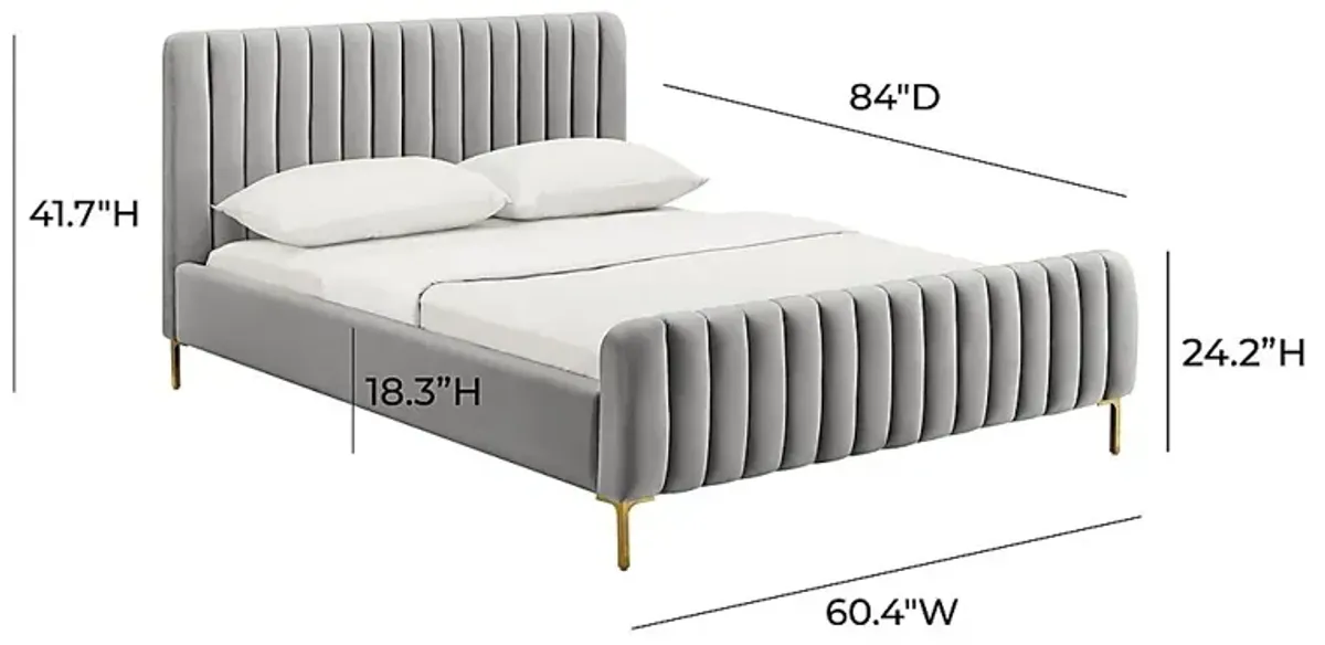 Delia May Gray Full Bed