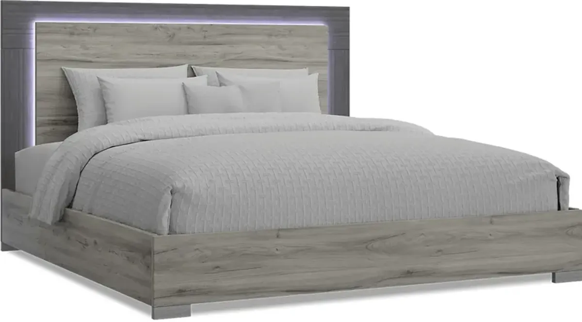 Park Slope Gray 3 Pc King Panel Bed