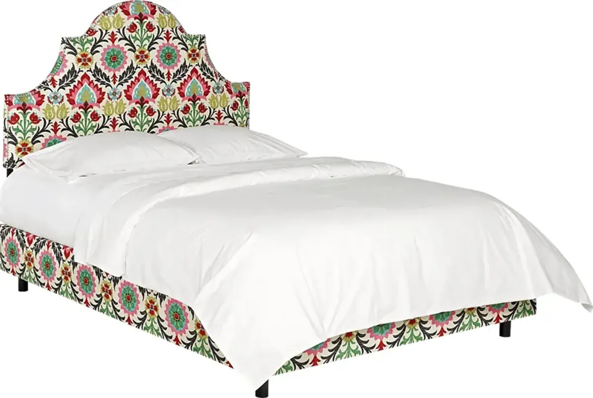 Kids Vallie Green Floral Full Bed