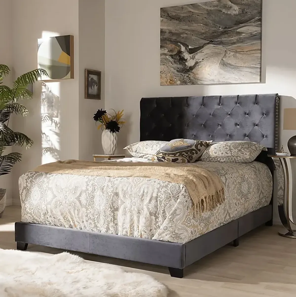 Panola Dark Gray Full Bed