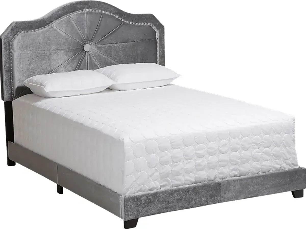 Elkdale Gray Full Upholstered Bed