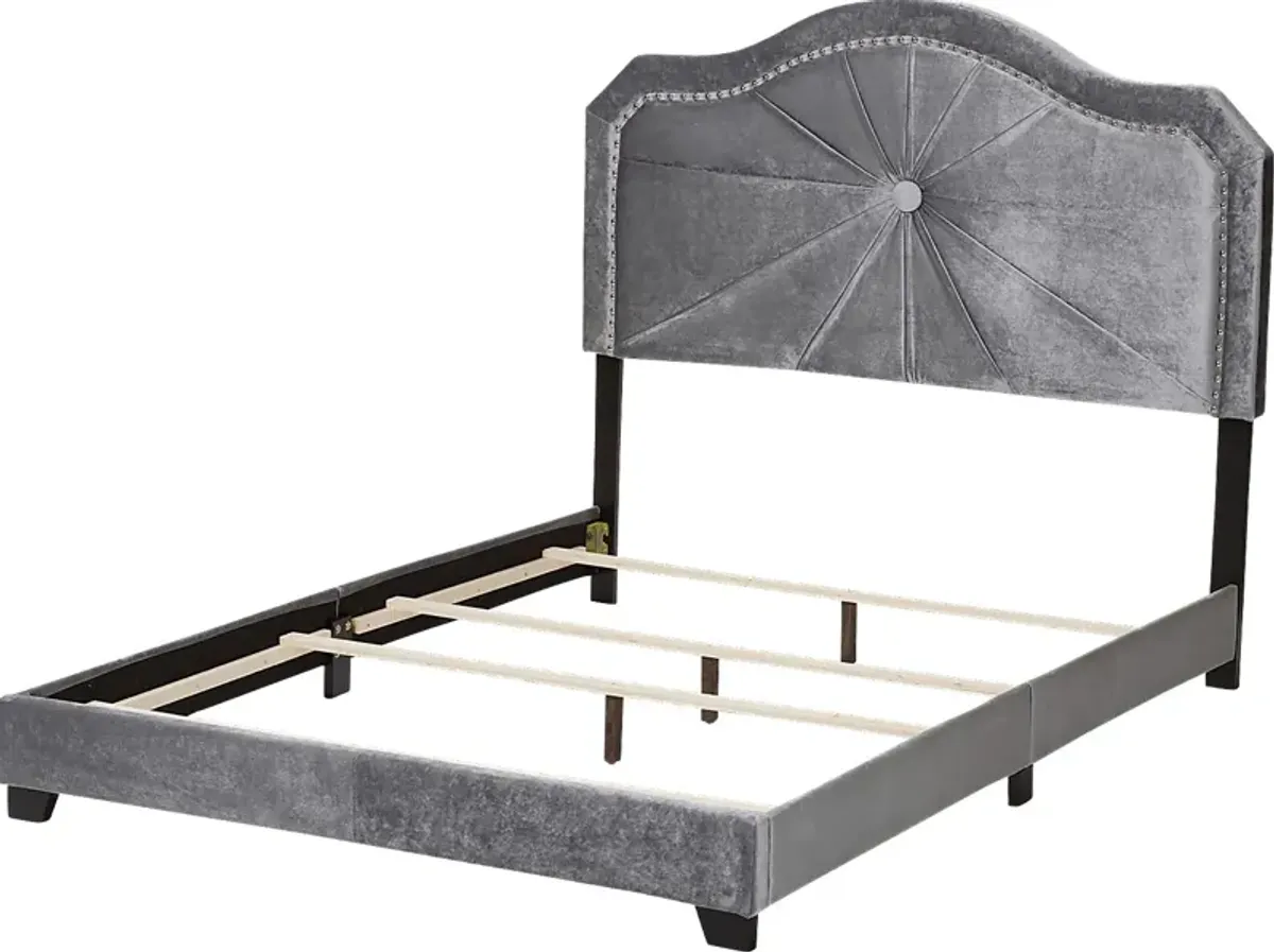 Elkdale Gray Full Upholstered Bed