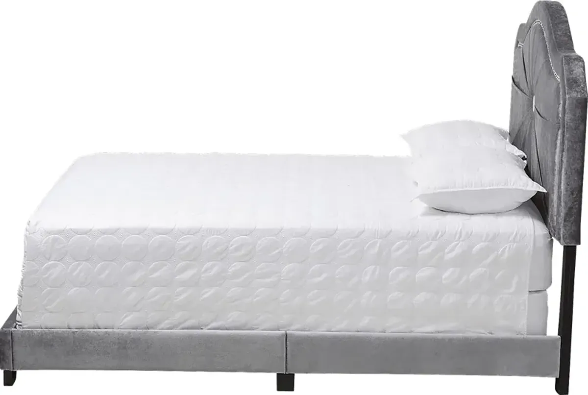 Elkdale Gray Full Upholstered Bed