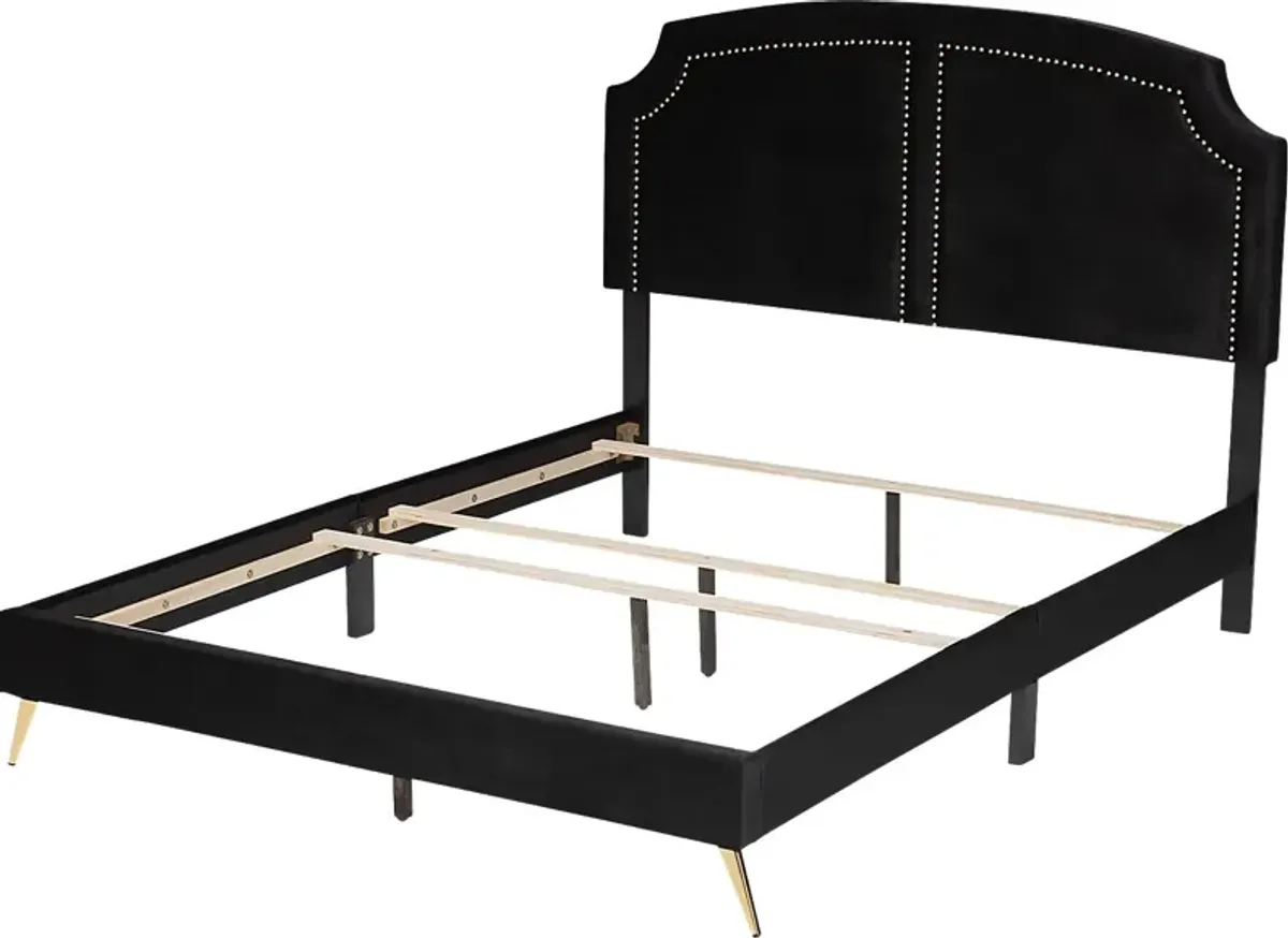 Anahma Black Queen Bed