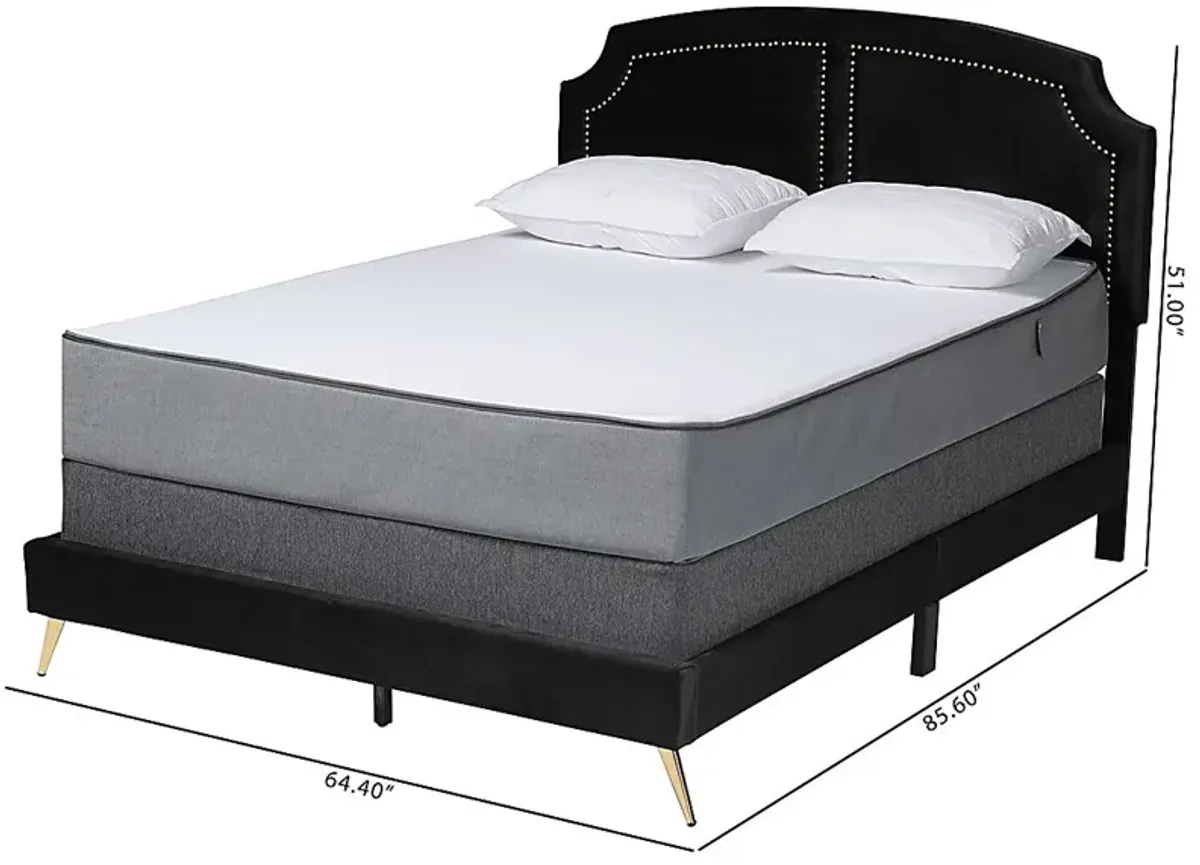 Anahma Black Queen Bed