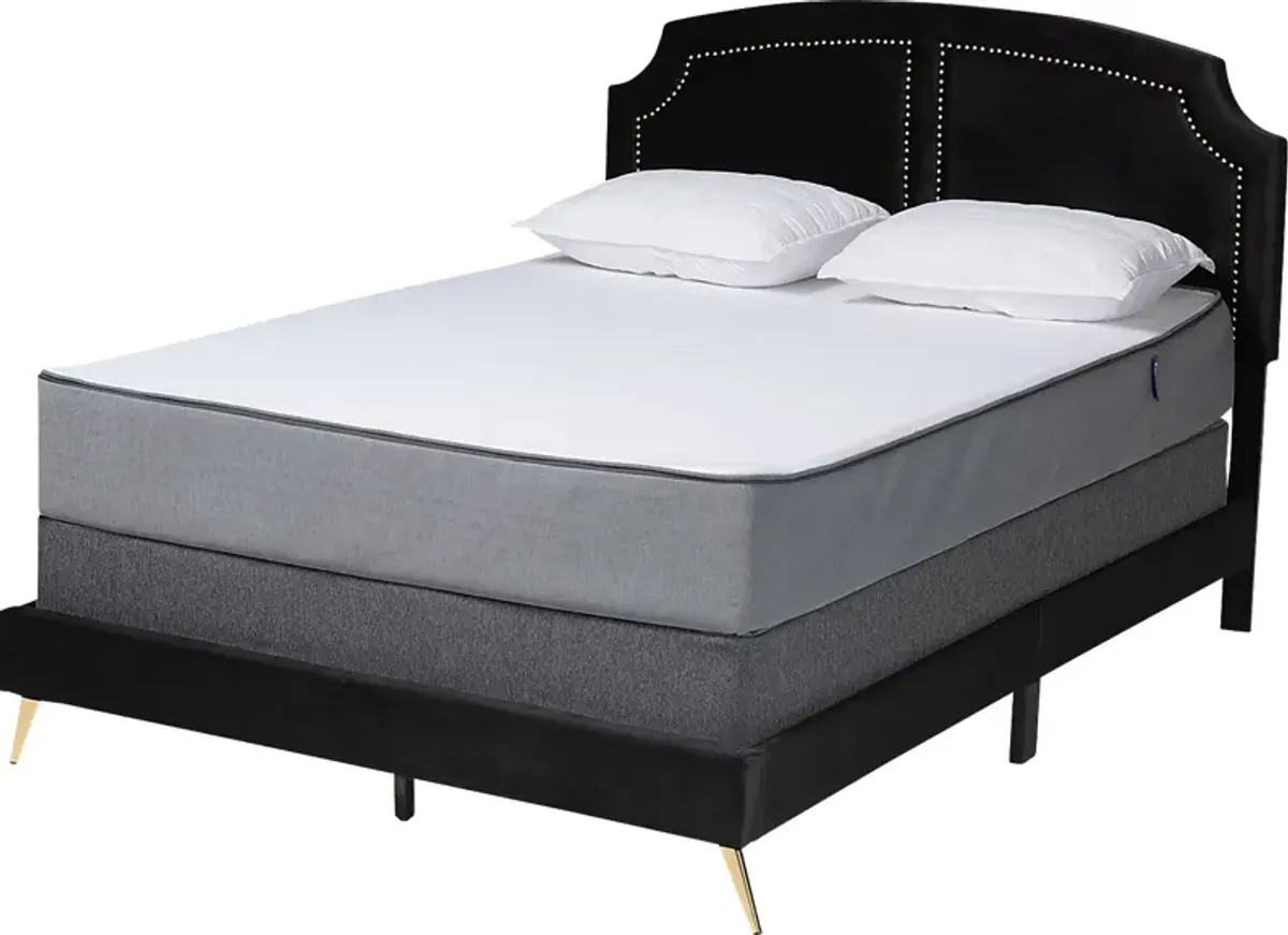 Anahma Black Queen Bed