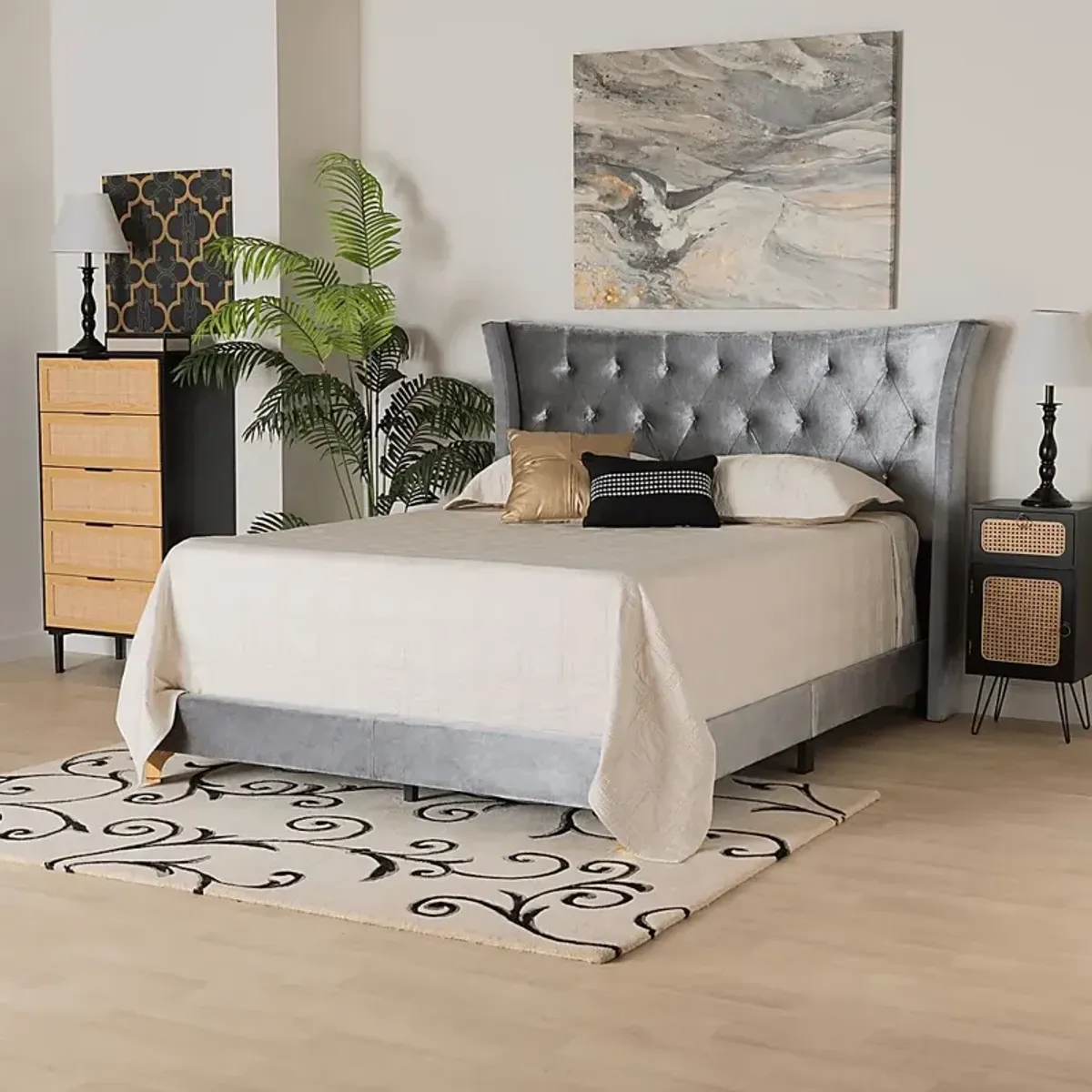 Aleida Gray Queen Bed