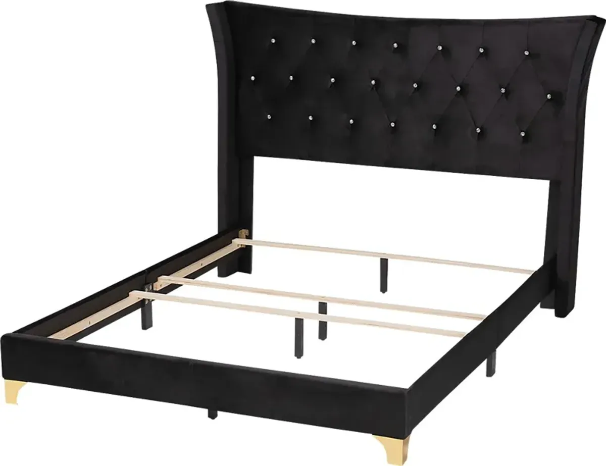 Aleida Black Queen Bed