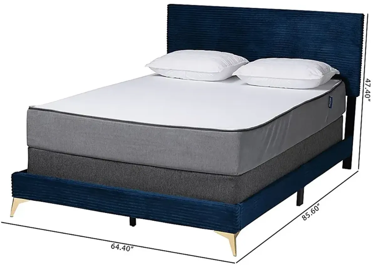 Alachua Blue Queen Bed