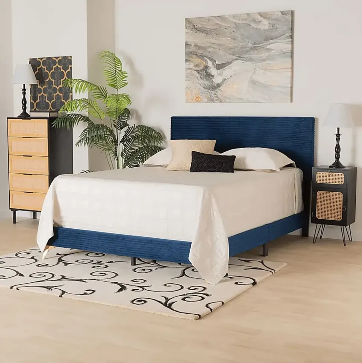 Alachua Blue Queen Bed