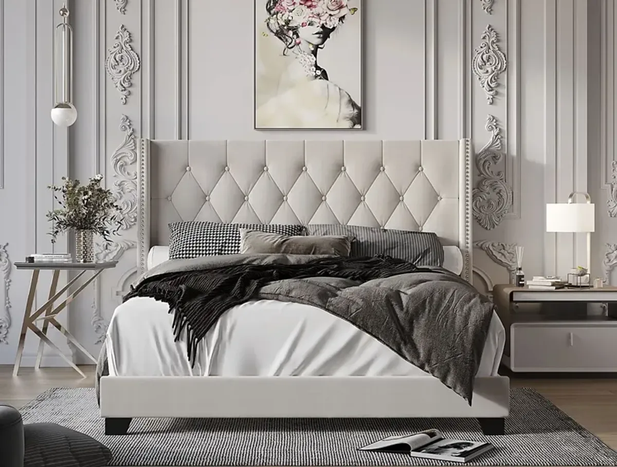 Erdrick Light Gray Queen Bed