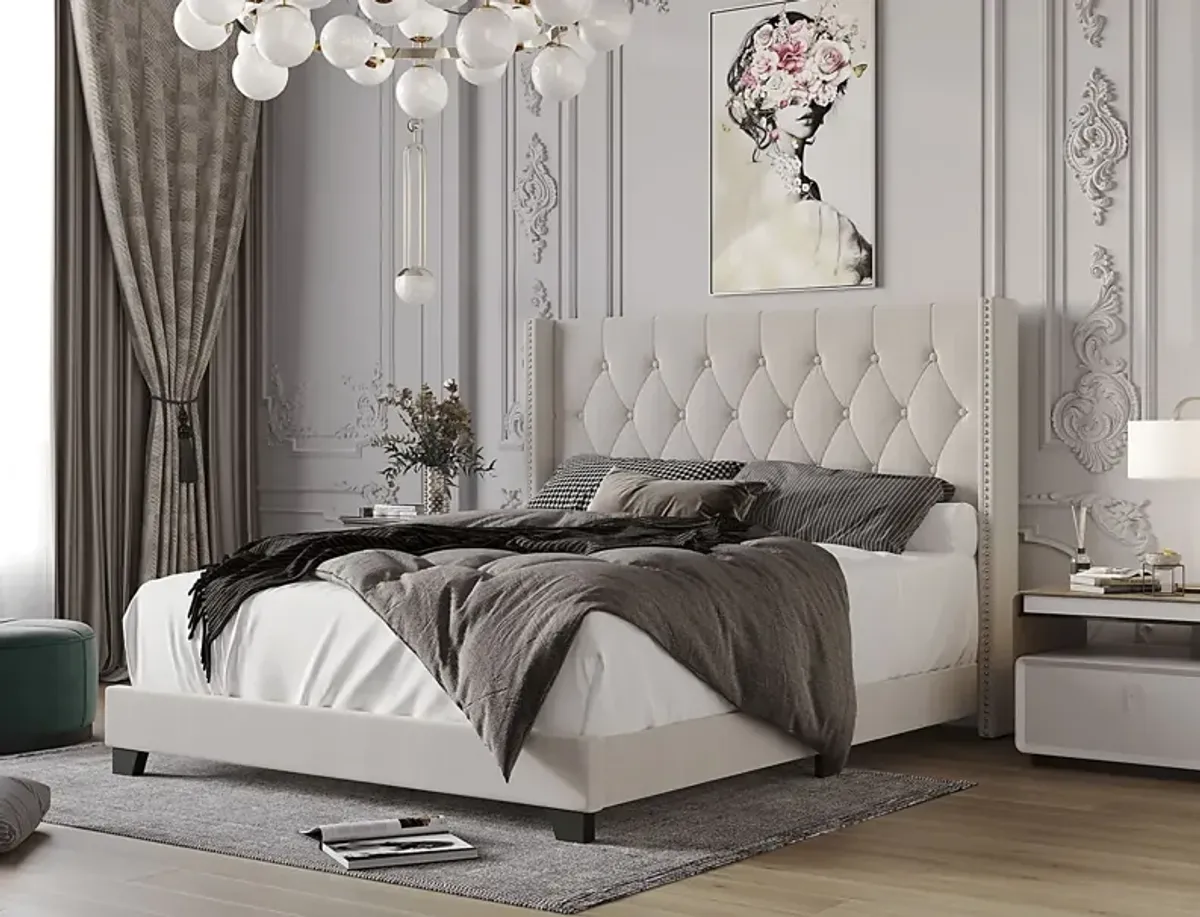 Erdrick Light Gray Queen Bed