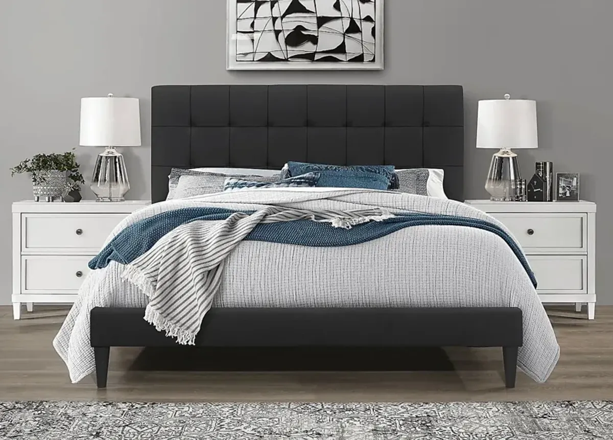 Estaugh Black Queen Bed