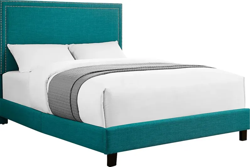 Draeger Teal Queen Platform Bed