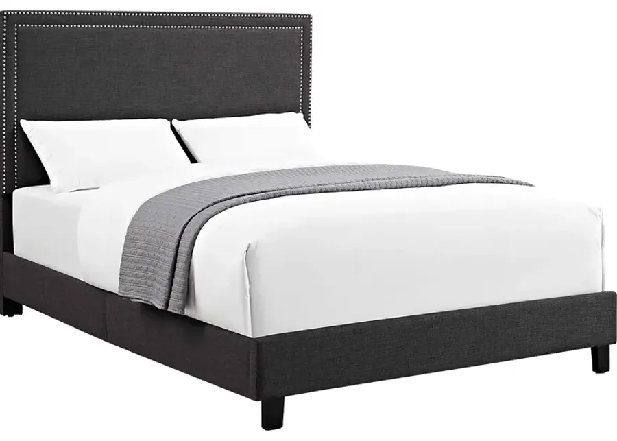 Draeger Charcoal Queen Platform Bed