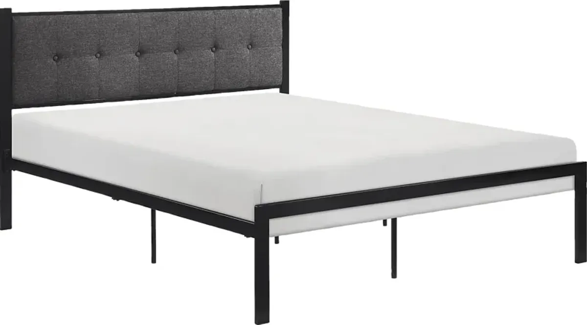 Harllan Gray Queen Platform Bed