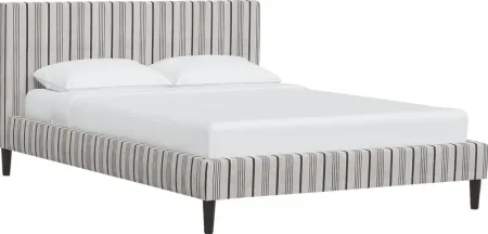 Rustic Saddle II Gray King Upholstered Bed