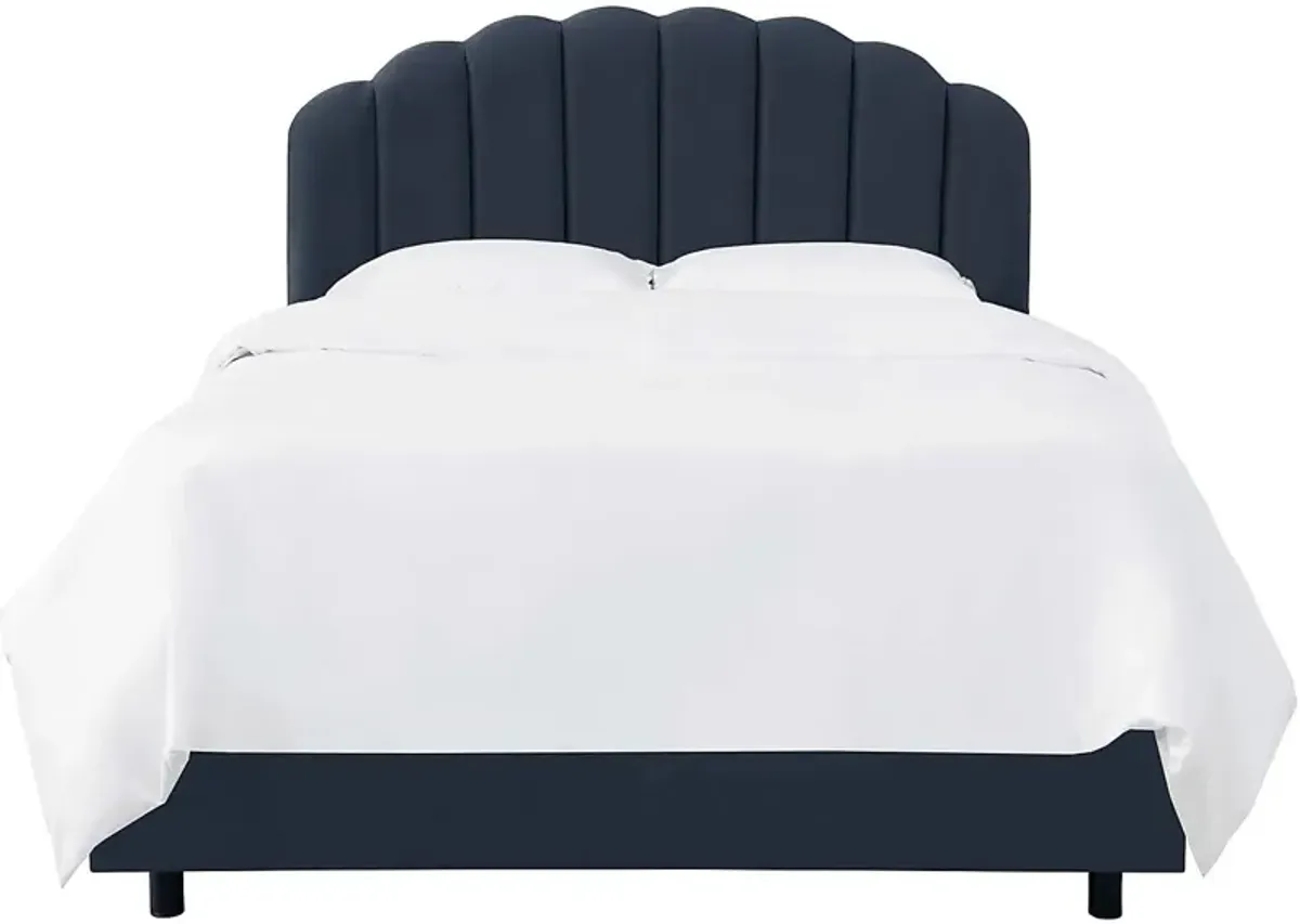 Eloisan Dark Blue Queen Bed