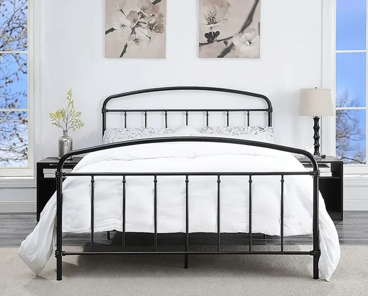 Airymont Black Queen Platform Bed