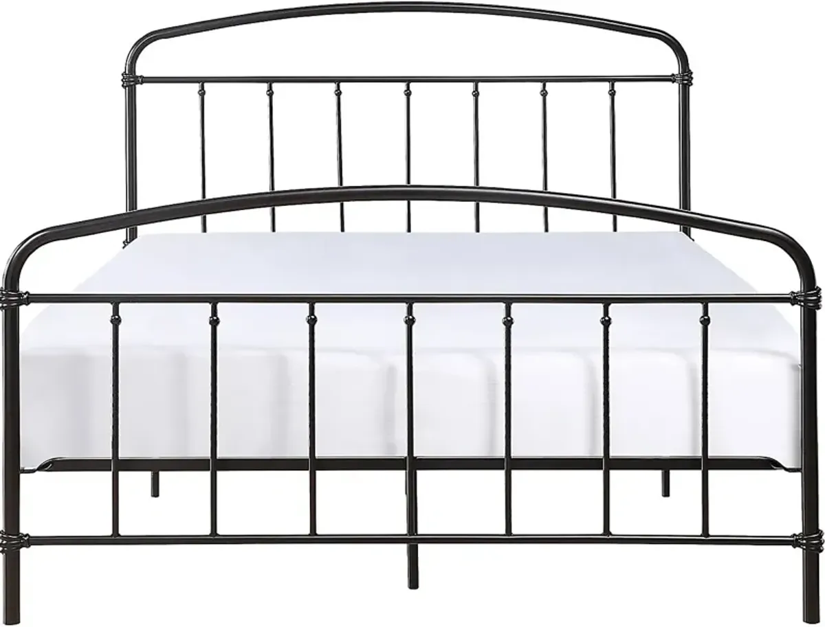 Airymont Black Queen Platform Bed