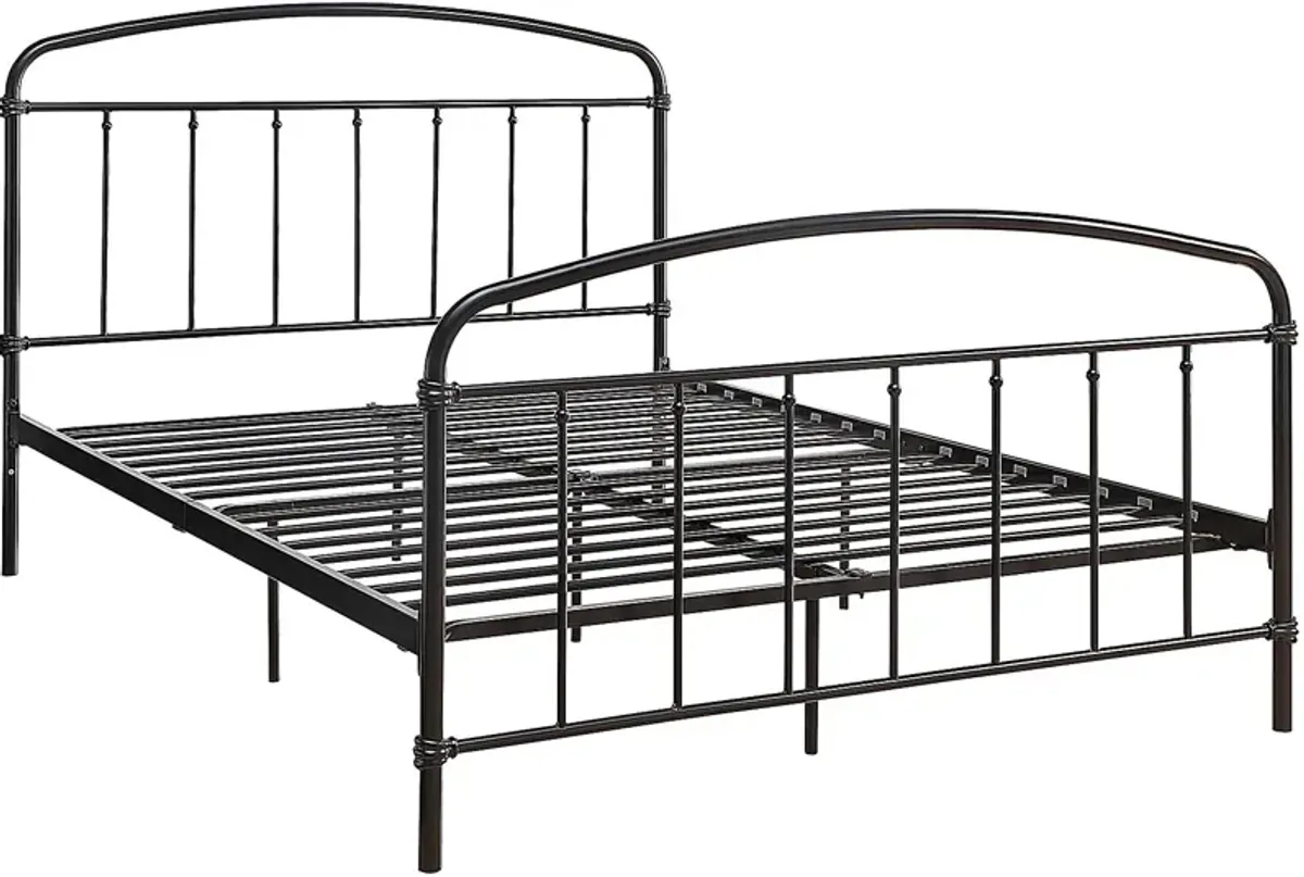 Airymont Black Queen Platform Bed