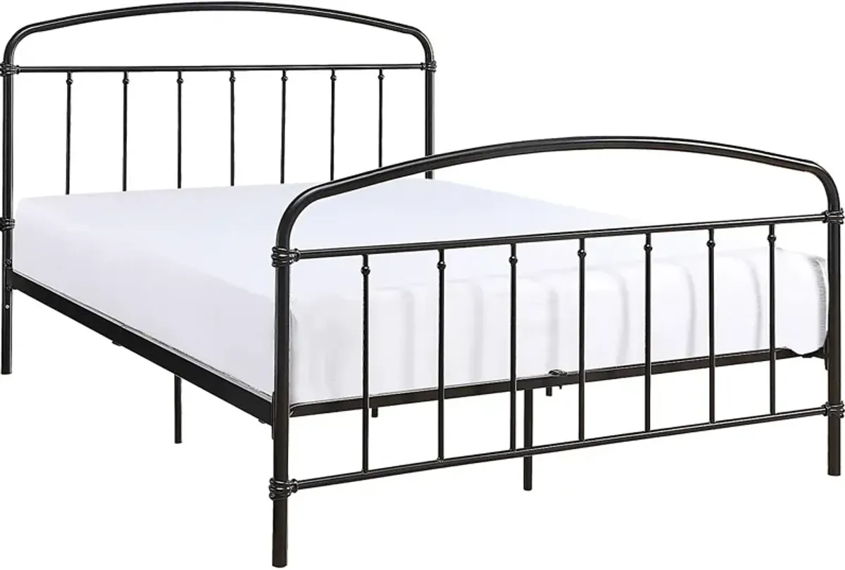 Airymont Black Queen Platform Bed