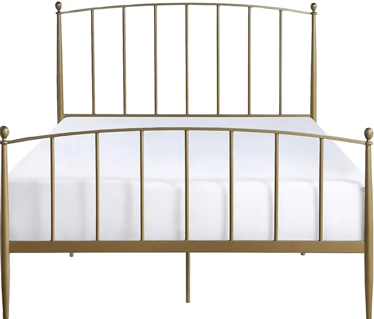 Alicemont Gold Queen Platform Bed