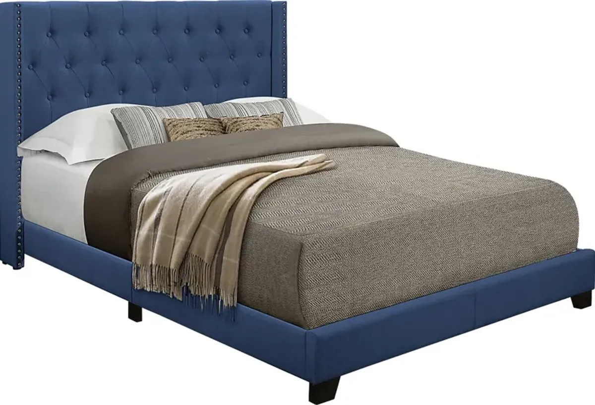 Galewood Blue Queen Upholstered Bed