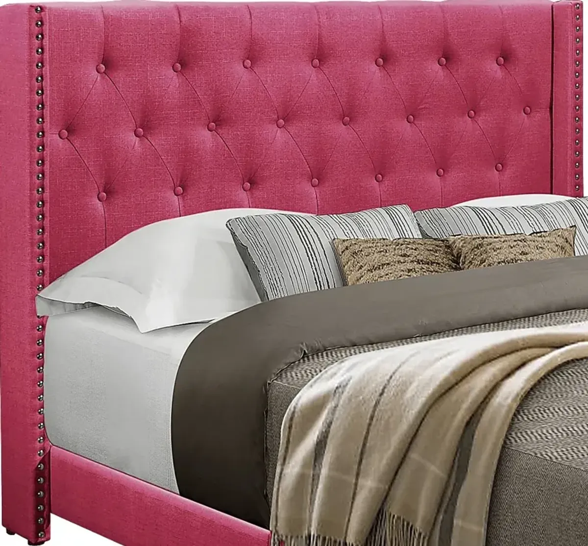 Galewood Pink Queen Upholstered Bed