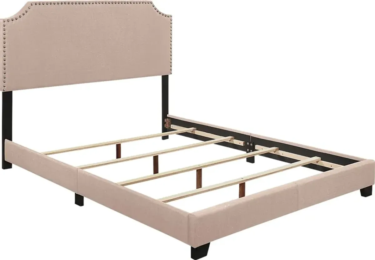 Carshalton Beige Queen Upholstered Bed