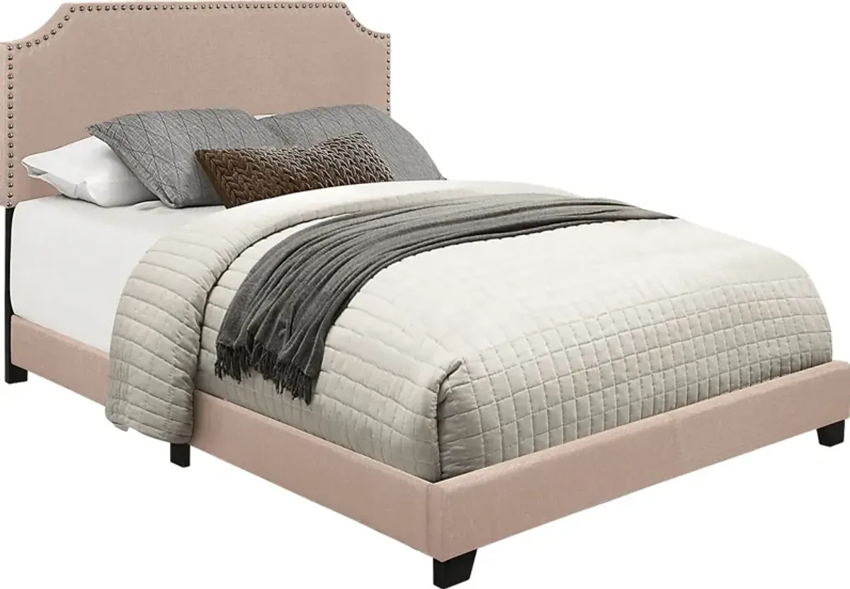 Carshalton Beige Queen Upholstered Bed