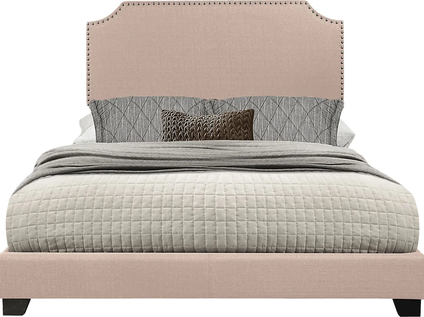 Carshalton Beige Queen Upholstered Bed