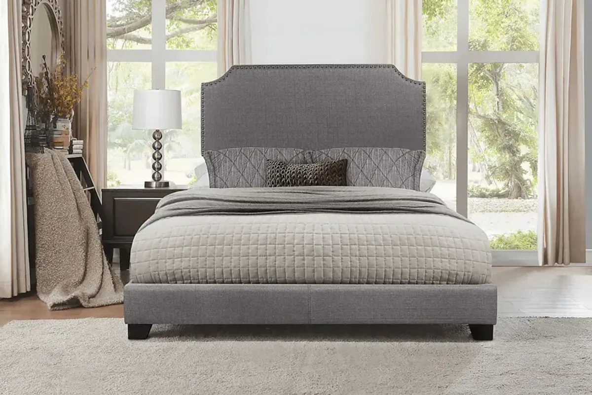 Carshalton Gray Queen Upholstered Bed