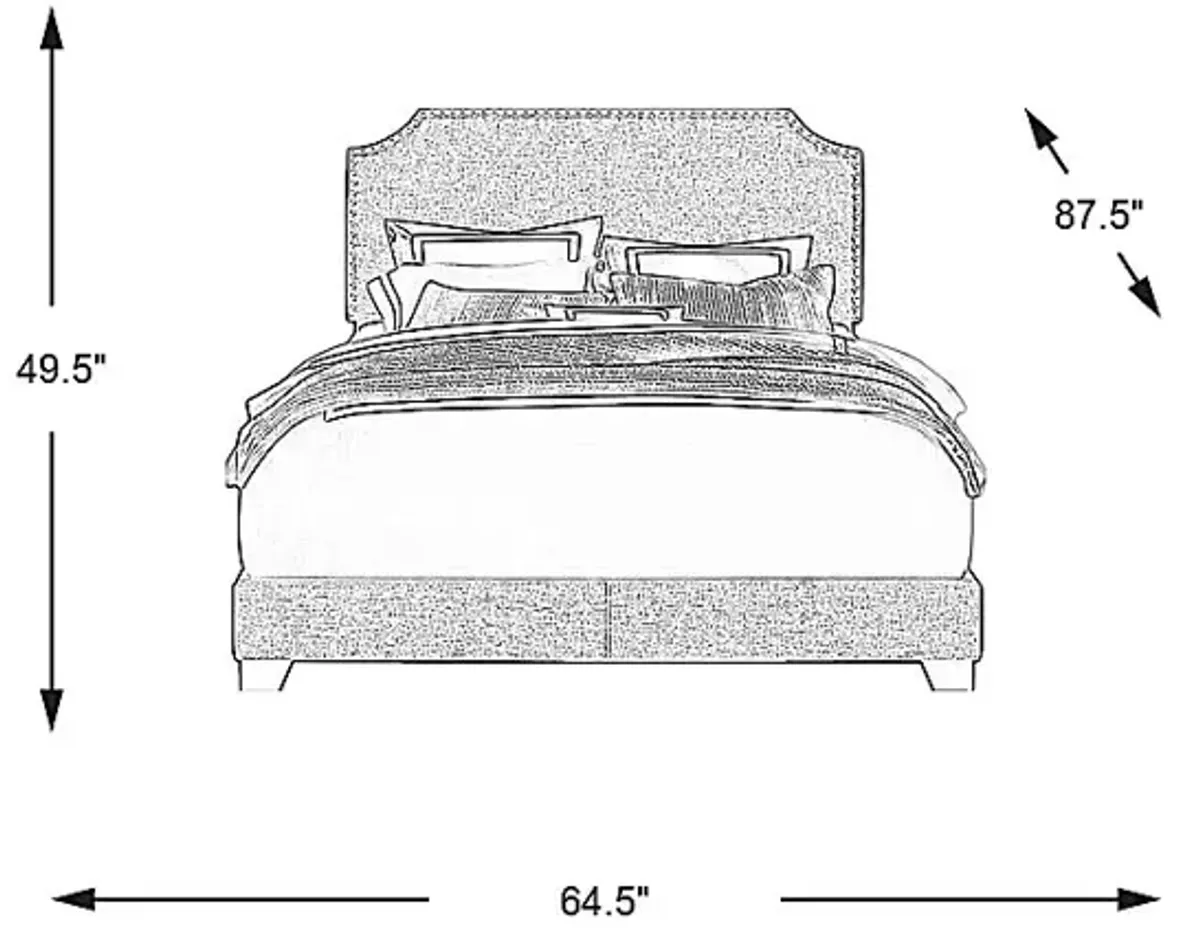 Carshalton Dark Gray Queen Upholstered Bed