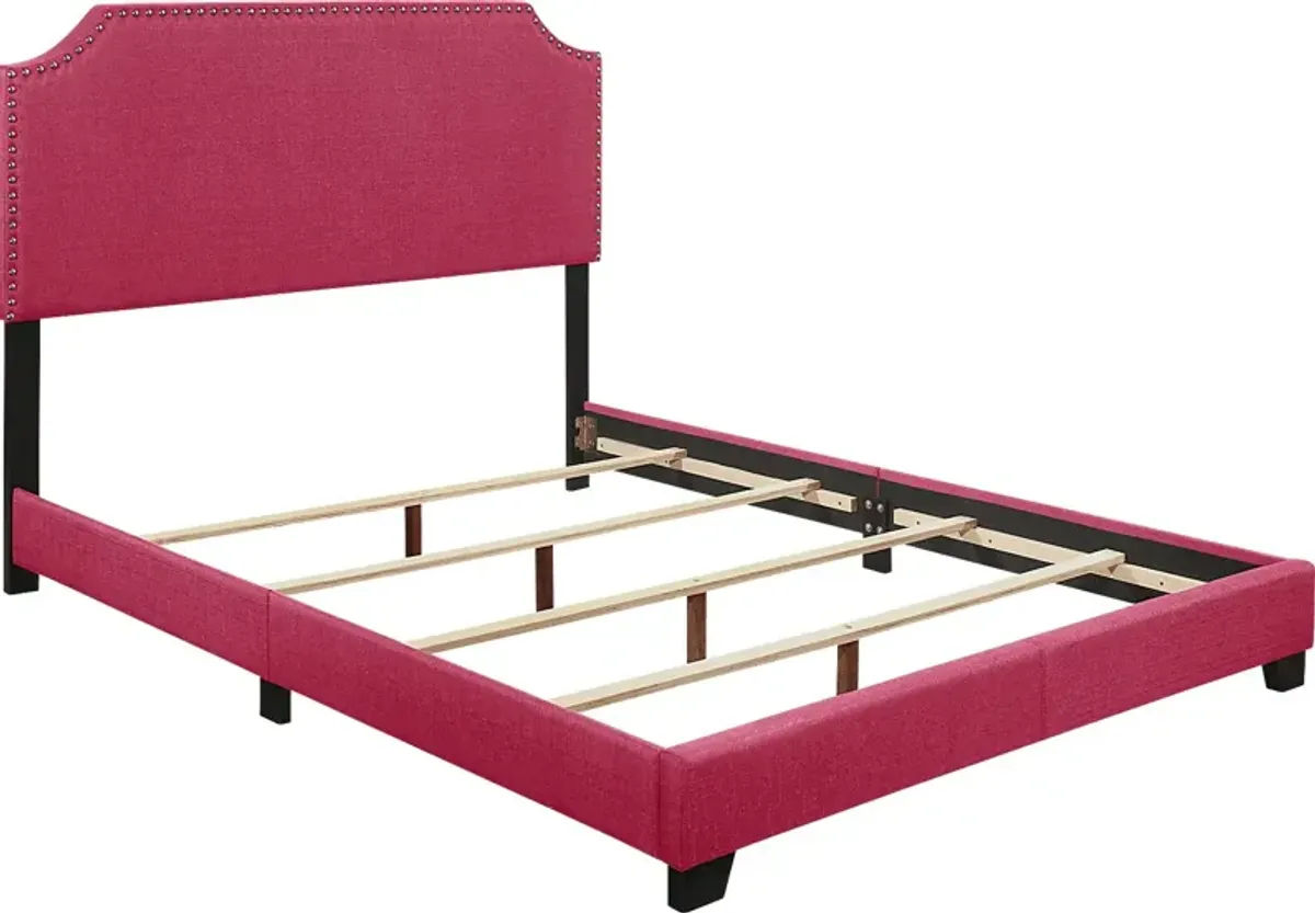 Carshalton Pink Queen Upholstered Bed