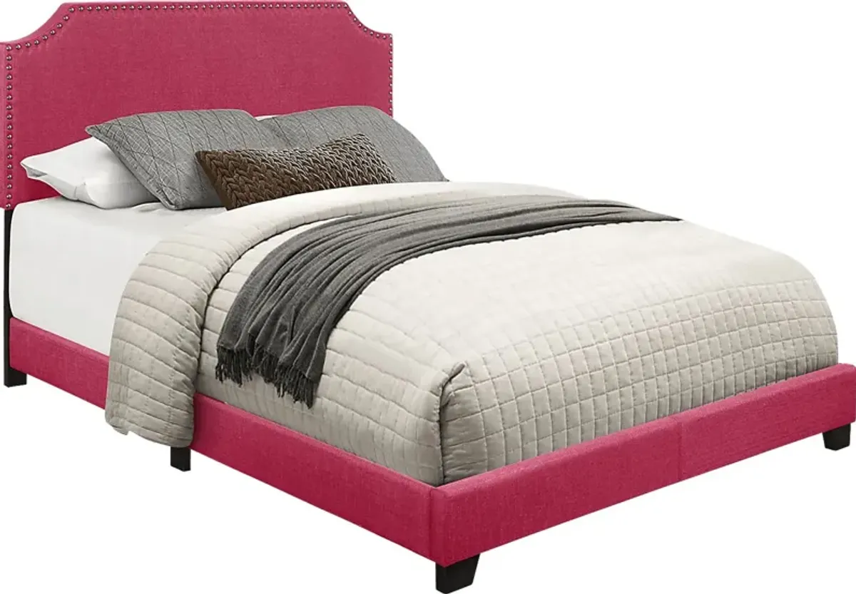 Carshalton Pink Queen Upholstered Bed