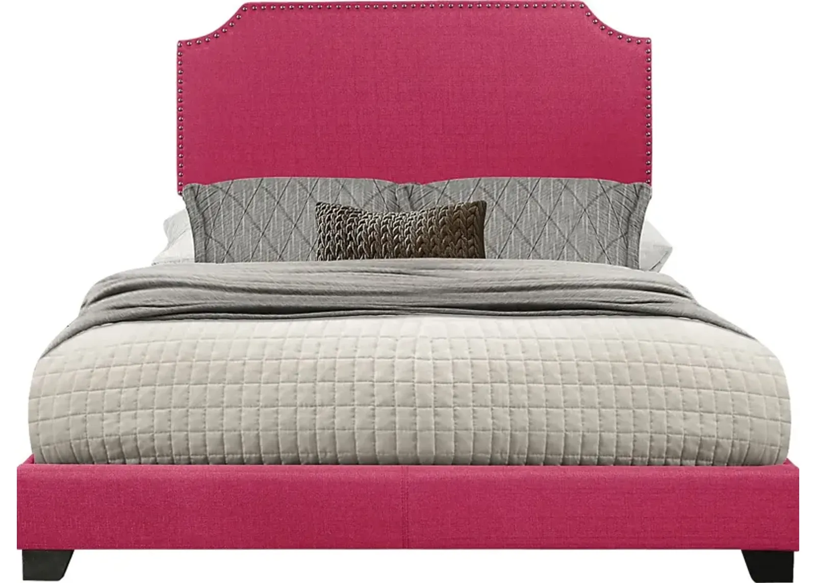 Carshalton Pink Queen Upholstered Bed