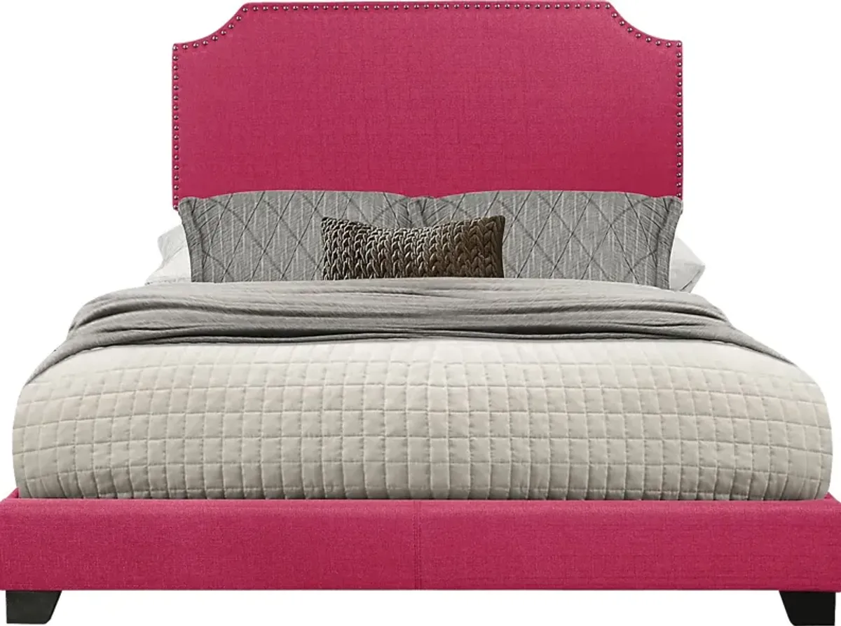 Carshalton Pink Queen Upholstered Bed