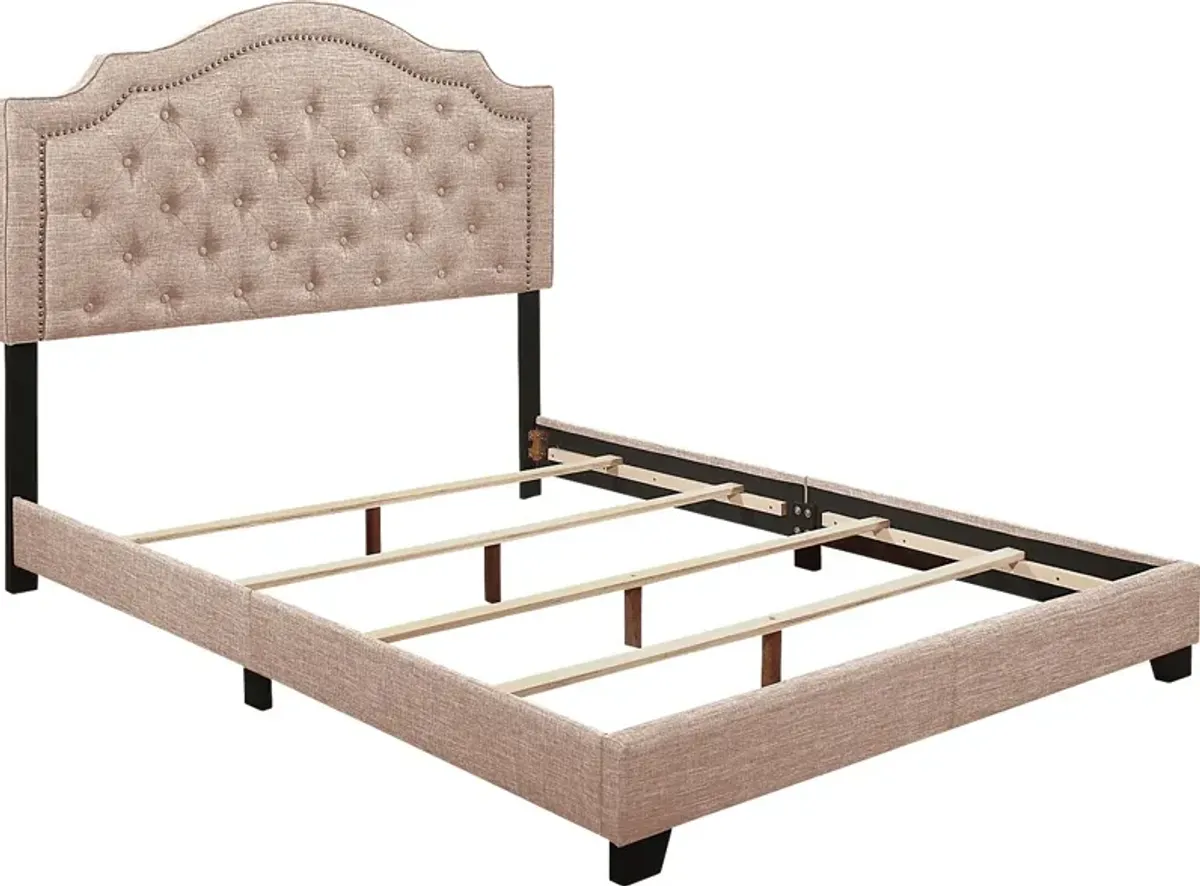 Bowerton Beige Queen Upholstered Bed