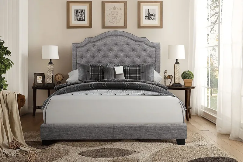 Bowerton Gray Queen Upholstered Bed