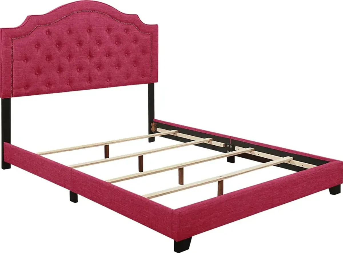 Bowerton Pink Queen Upholstered Bed