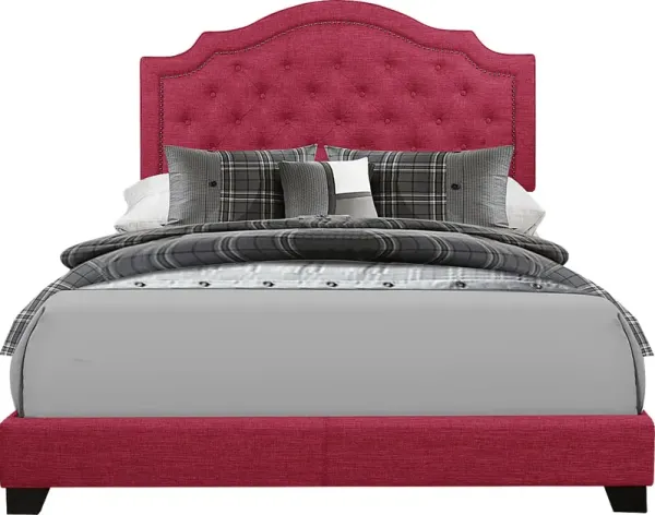 Bowerton Pink Queen Upholstered Bed