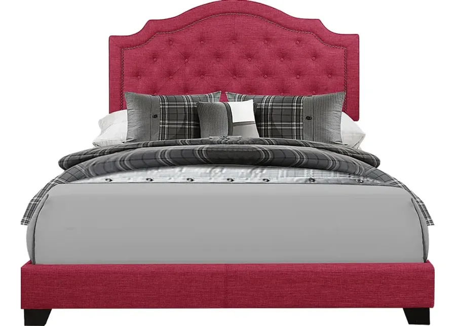 Bowerton Pink Queen Upholstered Bed