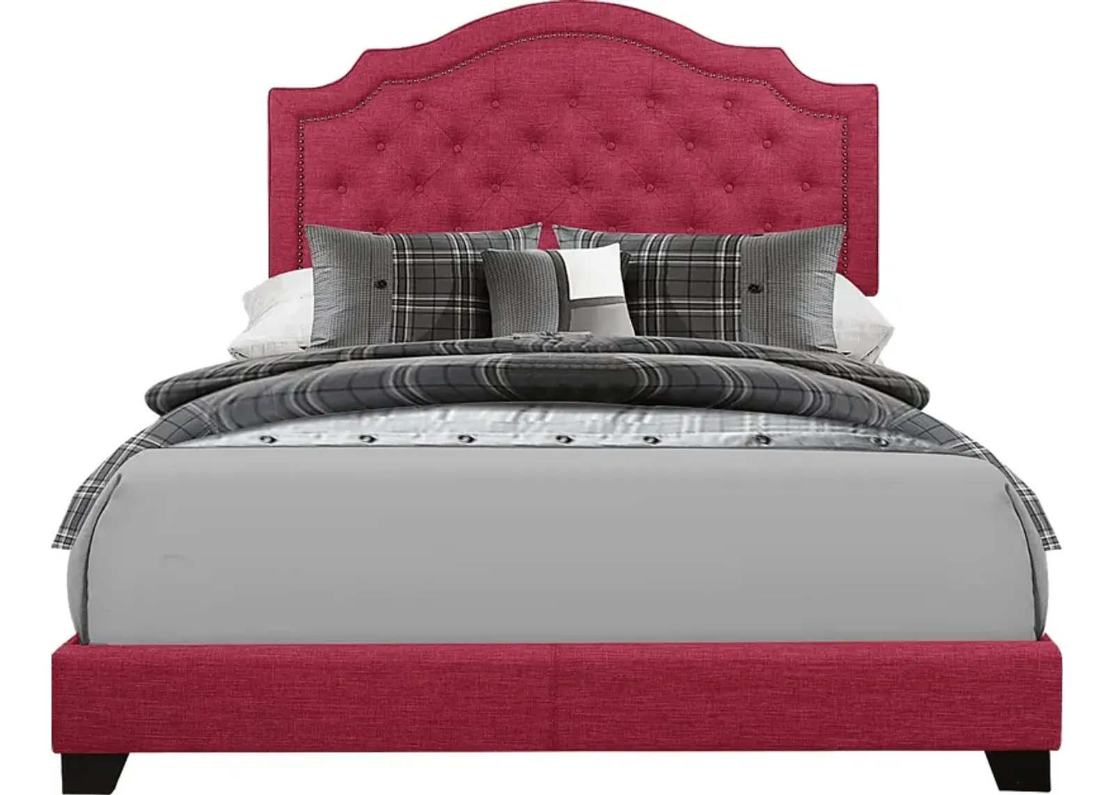 Bowerton Pink Queen Upholstered Bed