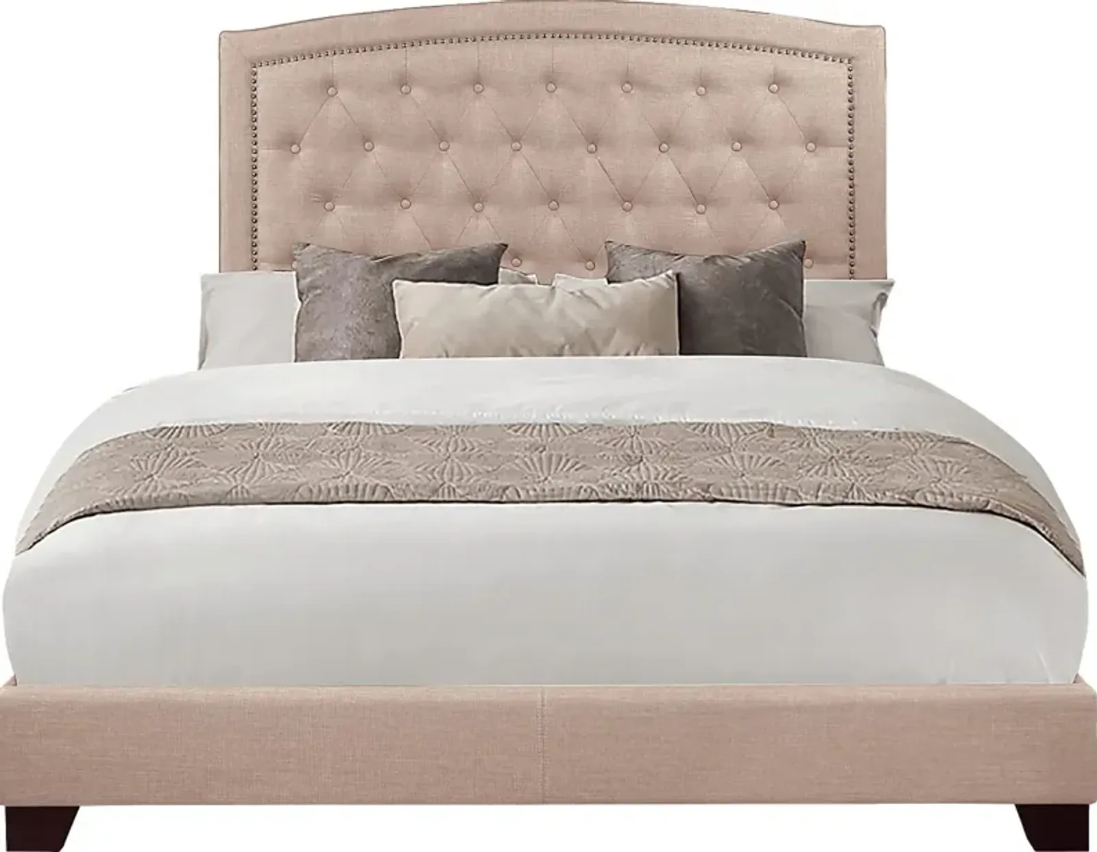 Juneberry Beige Queen Upholstered Bed