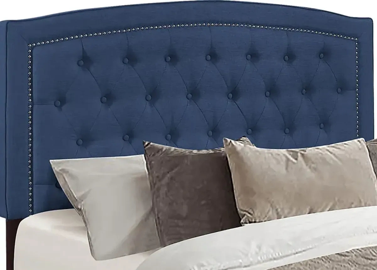 Juneberry Blue Queen Upholstered Bed